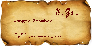Wanger Zsombor névjegykártya